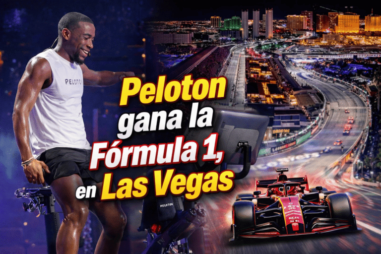 Clase de cycling de Peloton en Las Vegas durante el fin de semana del Gran Premio de Fórmula 1